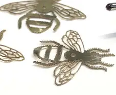 Laser cutting of bee art