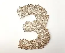 Laser cutting of leaf art