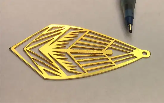 Laser Cutting on Brass Pendant Art