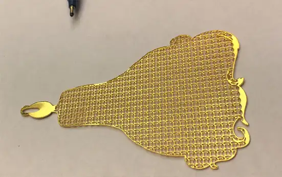 Laser Cutting on Filigree Pendant