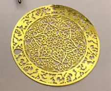 Laser cutting on gold filigree