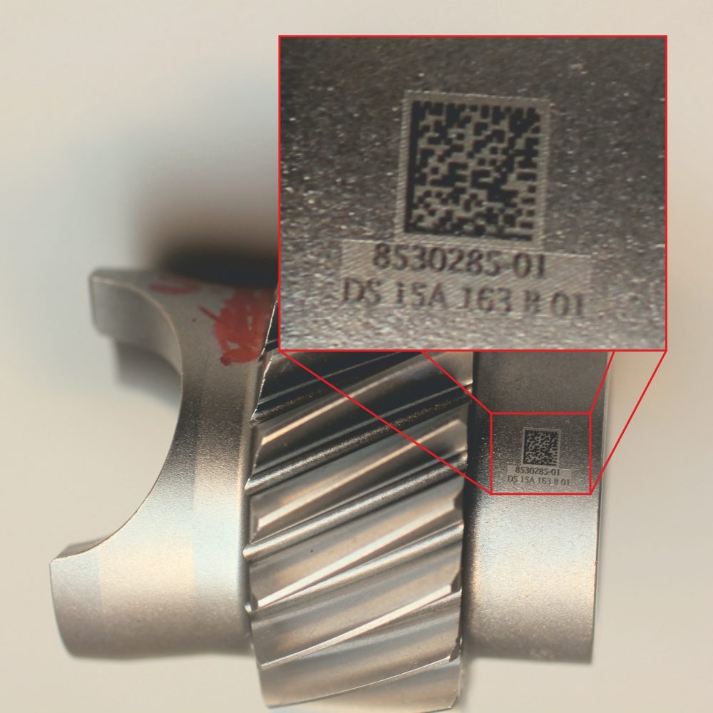 gear assembly Traceability on metal