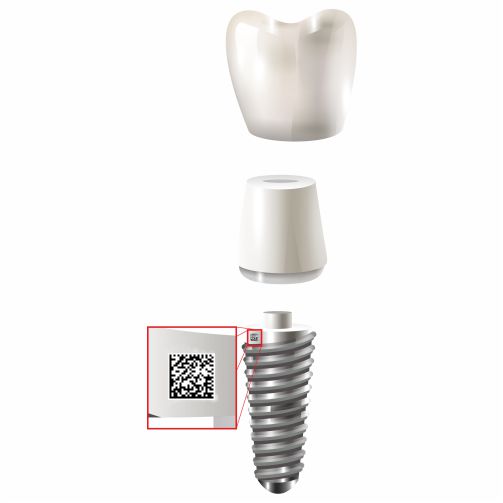 laser marking on medical equipment Conical or cylindrical Dental Jaw screw 