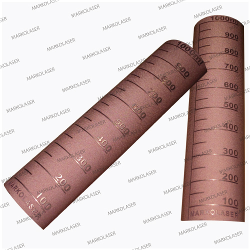 3-Axis laser engraving on a curved copper EDM electrode