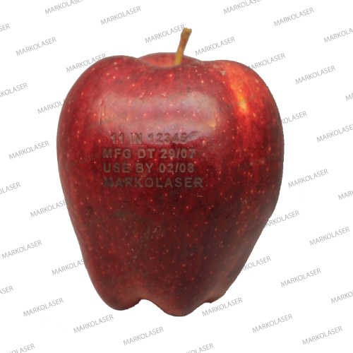 laser marking on apple