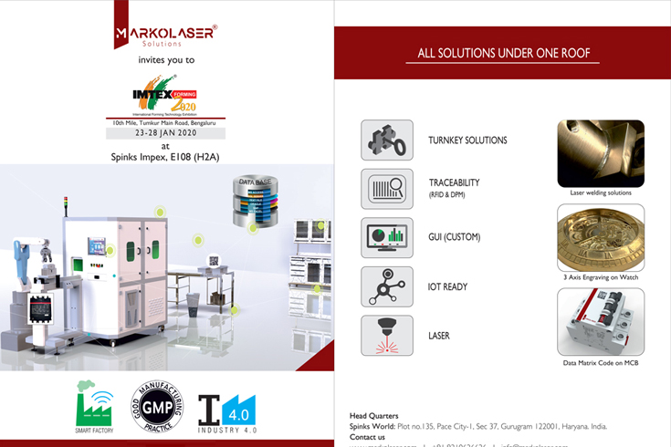 MARKOLASER invites you at IMTEX 2020|Bangalore| Stall no.El08(H2A)