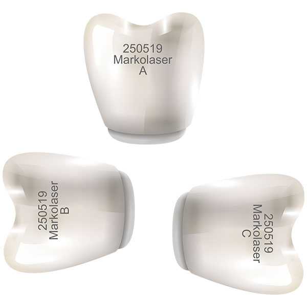 laser marking on medical equipment Tooth crowning 