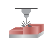 Laser step marking